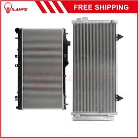 Hilamps 13090274 Aluminum Radiator And Ac Condenser Cooling Kit For 2008-2014 Subaru Impreza 2.5l