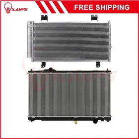 13090276 Hilamps Fits 2006-2015 Lexus Is250 Is350 Aluminum Radiator And Ac Condenser Cooling Kit