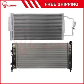 13275206 Hilamps For 08-09 Buick Lacrosse 06-11 Chevrolet Impala Radiator And Condenser Cooling Kit
