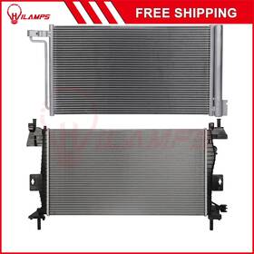 Hilamps 13275210 For 2015-2018 Ford Focus 2.0l L4 Aluminum Radiator And Ac Condenser Cooling Kit