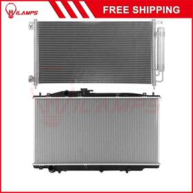 Hilamps 13275211 Aluminum Radiator And Ac Condenser Cooling Kit For 2003-2007 Honda Accord 3.0l