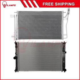 Hilamps 13275217 For 2010-2012 Ford Fusion Lincoln Mkz Aluminum Radiator And Condenser Cooling Kit