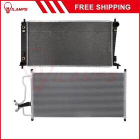 Hilamps 13275366 For 06-08 Ford F-150 Lincoln Mark Lt Aluminum Radiator And Condenser Cooling Kit