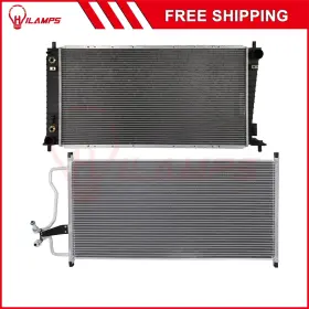 13275366 Hilamps For 06-08 Ford F-150 Lincoln Mark Lt Aluminum Radiator And Condenser Cooling Kit 13275366 Hilamps For 06-08 Ford F-150 Lincoln Mark Lt Aluminum Radiator And Condenser Cooling Kit