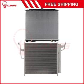 Hilamps 13275371 For 2008-2012 Nissan Pathfinder Aluminum Radiator And Ac Condenser Cooling Kit