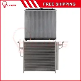 13275371 Hilamps For 2008-2012 Nissan Pathfinder Aluminum Radiator And Ac Condenser Cooling Kit