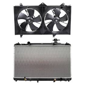Hilamps 13527181 Brand New Cooling Fan And 2436 Radiator Kit Fit For 2002-2006 Toyota Camry 2.4l