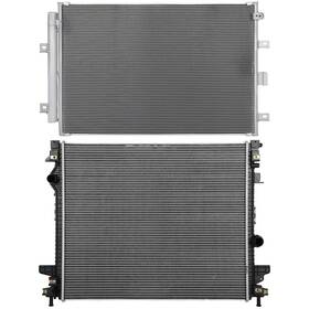 Hilamps 13527455 Ac Condenser Cooling Kit And Aluminum Radiator For 2019 2020 2021 Ford Edge