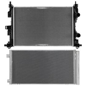 Hilamps 13527549 Ac Condenser Cooling Kit And Aluminum Radiator For 17 2018 2019-2022 Jeep Compass