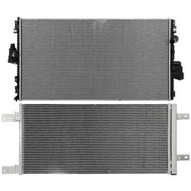 Hilamps 13527560 Ac Condenser Cooling Kit And Aluminum Radiator For 2011-2016 Ford F-250 Super Duty
