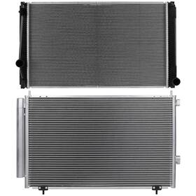 Hilamps 13527593 Ac Condenser Cooling Kit And Aluminum Radiator For 2013-2017 2018 Toyota Rav4