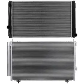 13527593 Hilamps Ac Condenser Cooling Kit And Aluminum Radiator For 2013-2017 2018 Toyota Rav4