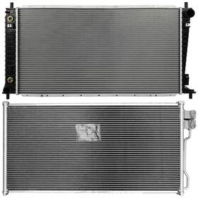 Hilamps 13527628 Ac Condenser Cooling Kit And Aluminum Radiator For 2004 2005 2006 Ford Expedition