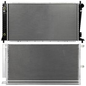 Hilamps 13527629 Ac Condenser Cooling Kit And Aluminum Radiator For 2007-2008 Lincoln Navigator