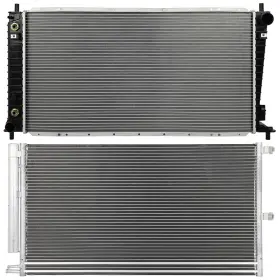 13527629 Hilamps Ac Condenser Cooling Kit And Aluminum Radiator For 2007-2008 Lincoln Navigator