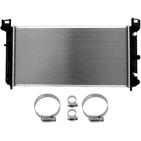 Hilamps 13534723 Radiator With Universal Oil Hose Clamps Kit For 99-04 Chevrolet Silverado 2500