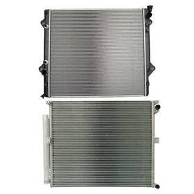 Hilamps 13536621 Ac Condenser Cooling Kit And Aluminum Radiator For 2003-2009 Toyota 4runner 4l V6