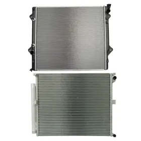 13536621 Hilamps Ac Condenser Cooling Kit And Aluminum Radiator For 2003-2009 Toyota 4runner 4l V6