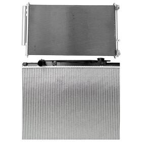 Hilamps 13536624 Ac Condenser Cooling Kit And Aluminum Radiator For 2005-2010 Honda Odyssey 3.5l