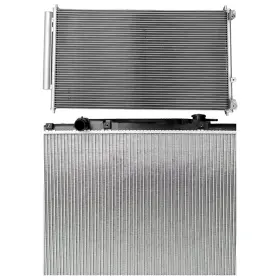 13536624 Hilamps Ac Condenser Cooling Kit And Aluminum Radiator For 2005-2010 Honda Odyssey 3.5l
