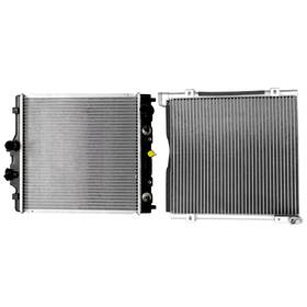 Hilamps 13536787 Ac Condenser Cooling Kit And Aluminum Radiator For 1998-2000 Honda Civic 1.6l L4