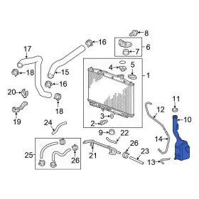 19101rv0a00 Honda Oe For Odyssey 2011-2017 Engine Coolant Reservoir