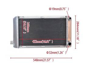 Hualey 1974-1980 1500 3row Aluminum Radiator For Mg Midget Mt 1975 1976 1977 1978 1979