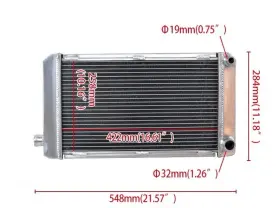 Hualey 1974-1980 1500 3row Aluminum Radiator For Mg Midget Mt 1975 1976 1977 1978 1979