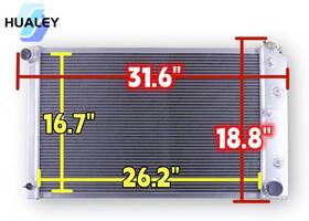 Hualey An57214 3row Aluminum Radiator For 1970-1981 Chevy Camaro /1978-1987 Monte Carlo