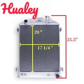 Hualey An57247 3row 20 Inch High Aluminum Radiator Fit 32 Ford High-boy With Hot Rod Chevy Engine