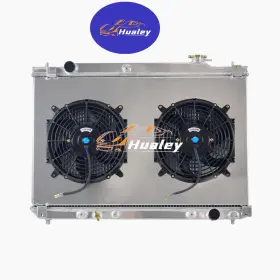 E122784cp Hualey 2453 Aluminum Radiator Shroud Fan For 2001-07 04 05 06 Toyota Highlander 2.4 L4