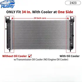 F09dg25205 Hualey 34in Radiator For 1999-2014 Chevy Silverado 1500 Gmc Yukon 4.8 5.3l 6.0l Cu2423