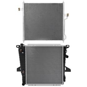 Issecondery 13684758 Aluminum Radiator And Ac Condenser Cooling Kit For 1997-2001 Ford Explorer 4.0l