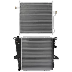 13684758 Issecondery Aluminum Radiator And Ac Condenser Cooling Kit For 1997-2001 Ford Explorer 4.0l