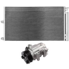 Issecondery 13715751 Ac Condenser And Compressor Cooling Kit For 07-14 Ford Expedition F-150