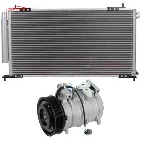 Issecondery 13715756 Ac Condenser And Compressor Cooling Kit For 03-11 Honda Element