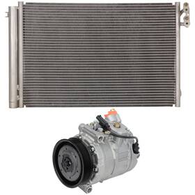 Issecondery 13715779 Ac Condenser And Compressor Cooling Kit For 06 Bmw 325i 325xi Z4 330i M3