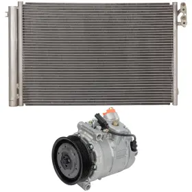 13715779 Issecondery Ac Condenser And Compressor Cooling Kit For 06 Bmw 325i 325xi Z4 330i M3