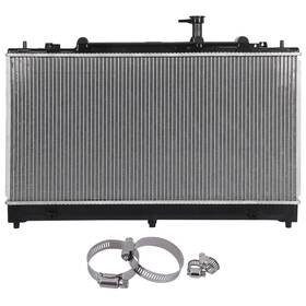 Issecondery 13733631 Radiator With Universal Oil Hose Clamps Kit For 2003-2008 Mazda 6 Cu2673
