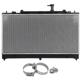 13733631 Issecondery Radiator With Universal Oil Hose Clamps Kit For 2003-2008 Mazda 6 Cu2673