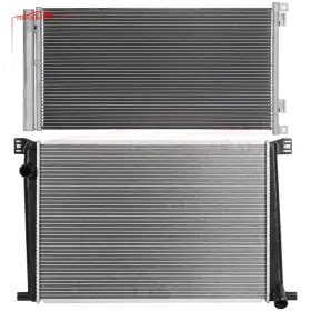 13907048 Issecondery Aluminum Radiator And Ac Condenser Cooling Kit For 2011-2015 Mini Cooper Wagon