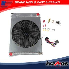 Ivamos Iatv75040v For Chevy Camino Buick Pontiac 3-row Radiator And Fan Shroud Kit Aluminum