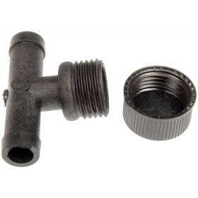 Karparts360 Alx-pau-mm-47121-cl360a50 Radiator Flush Tee With Cap Garden Hose Fitting All Cooling System Compatibility