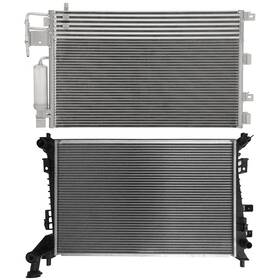 Keepcrushparts 13028310 Aluminum Radiator And Ac Condenser Cooling Kit For 2008-2011 Ford Focus Sedan 2.0l