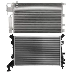 13028310 Keepcrushparts Aluminum Radiator And Ac Condenser Cooling Kit For 2008-2011 Ford Focus Sedan 2.0l