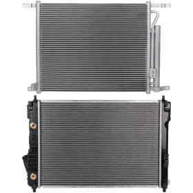 13029806 Keepcrushparts Aluminum Radiator And Ac Condenser Cooling Kit For 2009-2011 Chevrolet Aveo5 1.6l