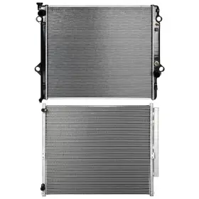 13537087 Keepcrushparts Aluminum Radiator And Condenser Cooling Kit For 2003-2009 Lexus Gx470 Sport