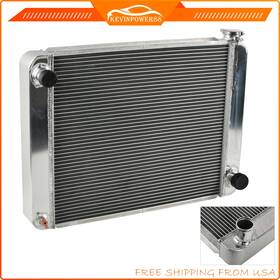 Kevinpower88 162623 2 Row Single Pass 19 Inch X26 Aluminum Radiator Drain Switch Universal For Gm Chevy