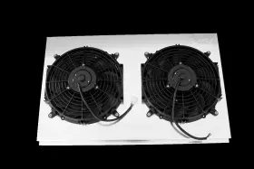 Kks161m Kks Cutlass/cutlass Supreme Aluminum Radiator Fan Shroud And 2-12 Inch Fans -17 H X 28 1/4