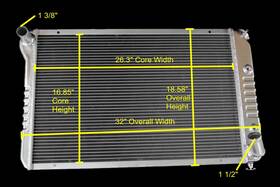 Kks Motorsports Kks718a 3 Row Aluminum Radiator 1977-1982 Chevrolet Corvette Base Coupe 5.7l 5.0l V8